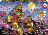 Educa - Puzzle 500 dílků pro dospělé | pohádkový dům, 500dílné puzzle pro dospělé a děti od 11 let, fantasy, pohádky, víly (19554) Puzzle Naty Shop Výchozí název