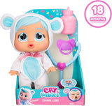 Cry Babies Loving Care Panenka Kristal, panenka Kristal Loving Care se 3 doplňky pro hru na doktora, ošetřovatelskou péči, pláč se skutečnými slzami, hračka pro 18měsíční miminko