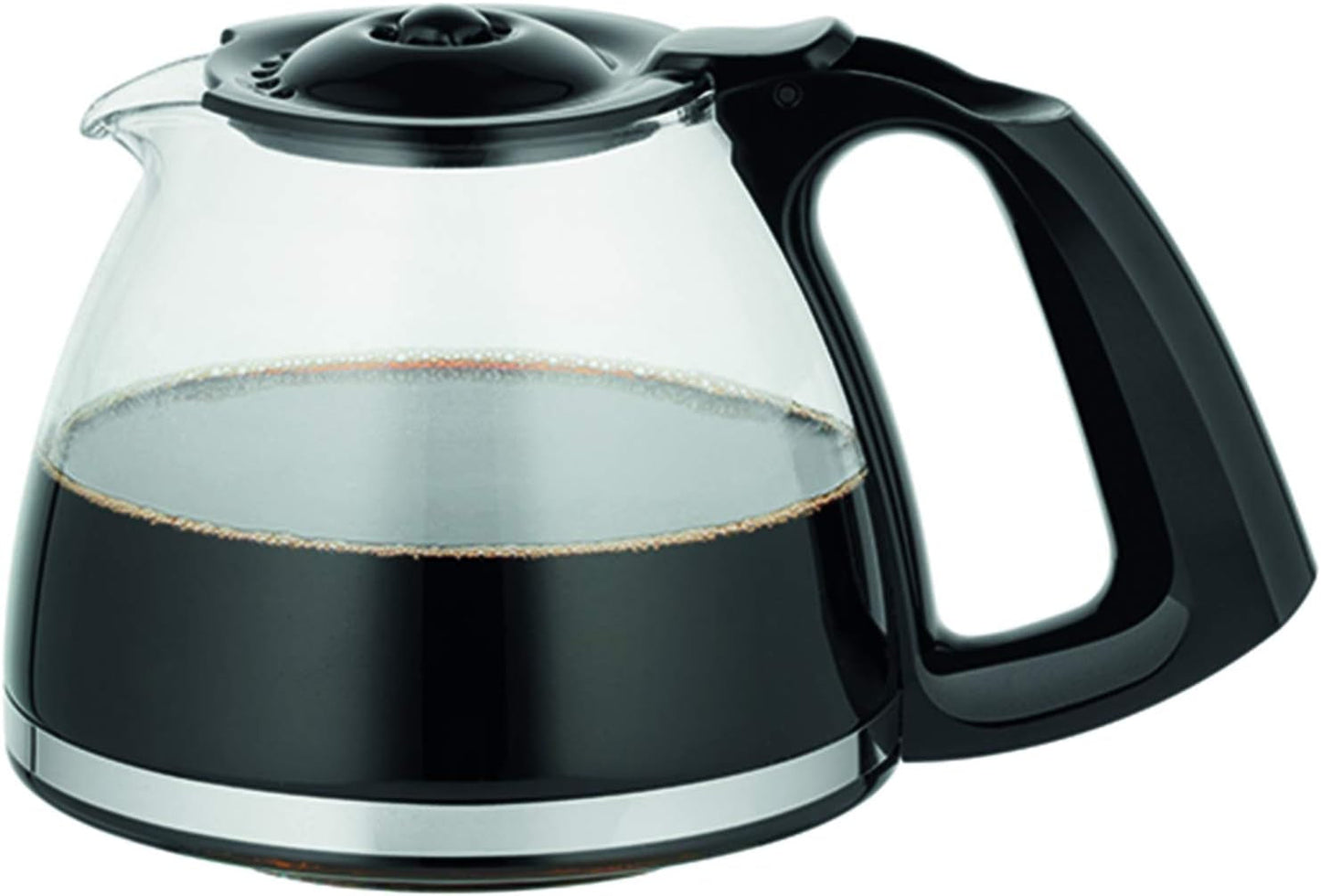 Espresso Subito s filtrem, skleněná karafa, 10-15 šálků, objem 1,25 l, automatické vypínání, vyjímatelný filtr, indikátor hladiny vody, nerezová ocel, červená/černá, FG360D