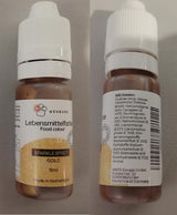 Wenburg potravinářské barvivo, třpytky, 11 ml, koncentrované, vyrobeno v EU, tekuté. Pro barvení těsta, nápojů, příchutí, slizu - zlaté třpytky Potravinářské barvivo - zlaté barvení dortů - zlaté třpytky