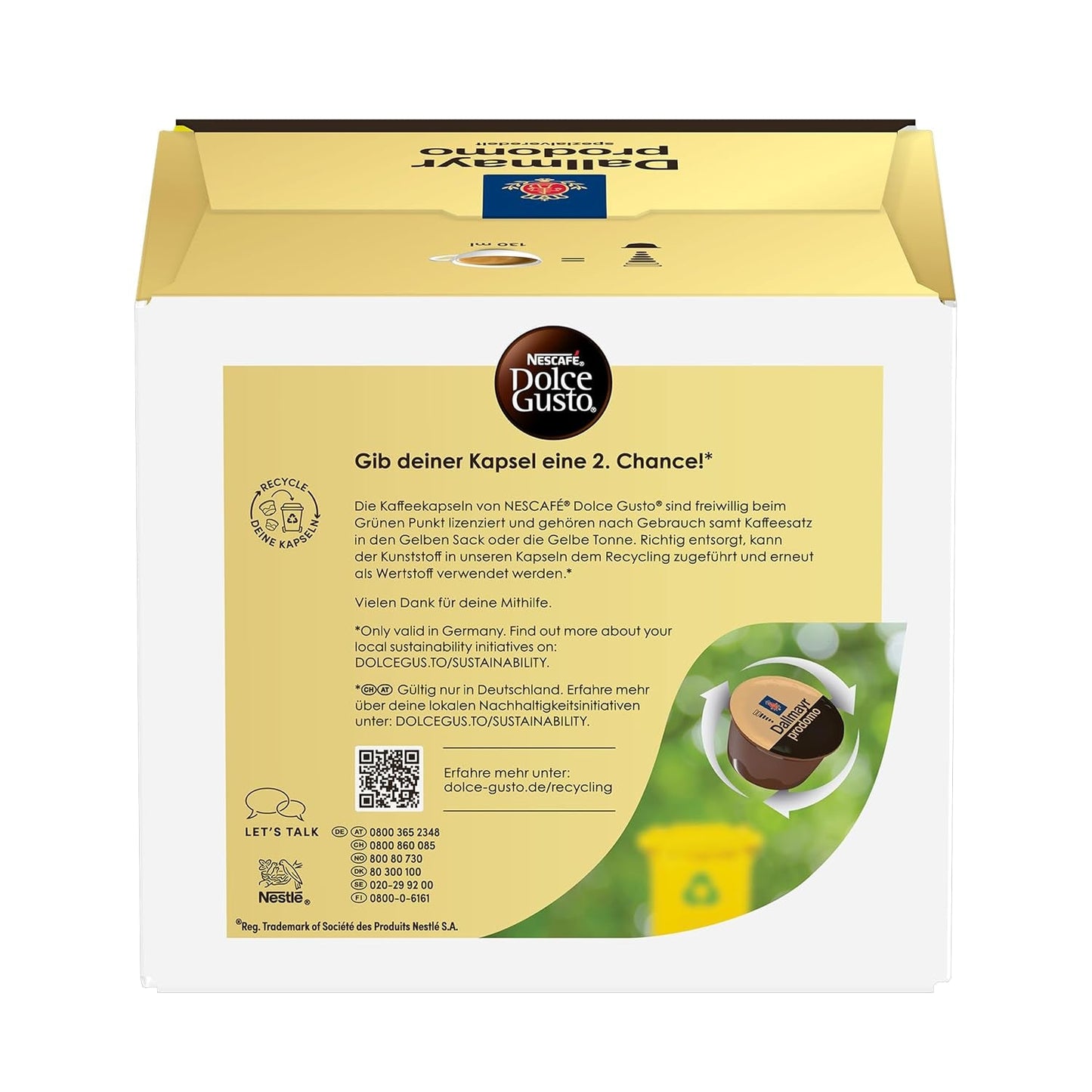 NESCAFÉ DOLCE GUSTO DALLMAYR prodomo Kaffeekapseln 3er Vorratspack (3 x 30 kapslí)