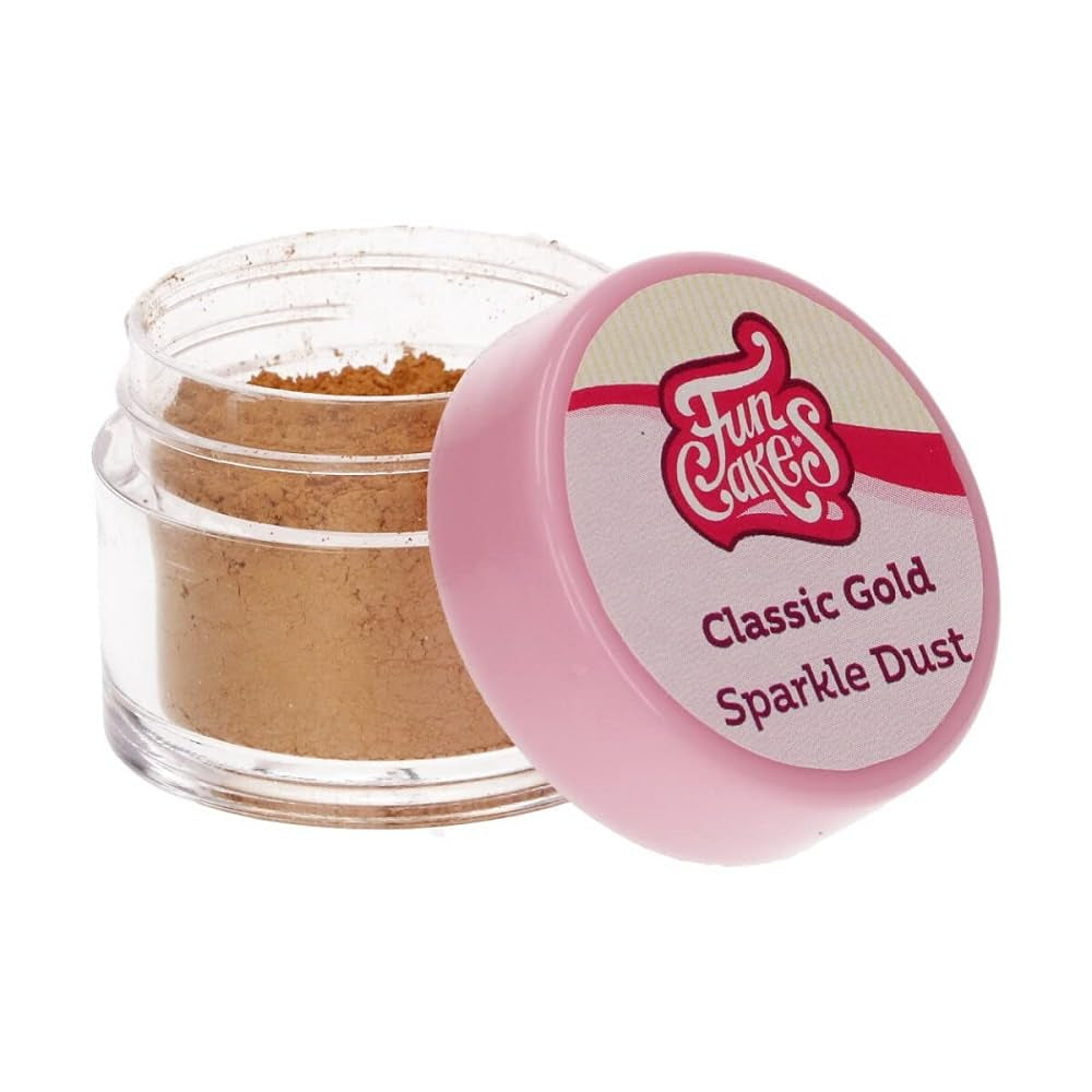 Funcakes Sparkle Dust Classic Gold: Potravinářský třpytivý prach na zdobení dortů, certifikovaný Halal
