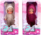 Simba Evi Love Roztomilý Teddy, Spielpuppe in Sußem Teddy Onesie, 12 cm, ab 3 Jahren