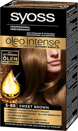Syoss Oleo Intense Coloration 5-86 Sweet Brown 3 balení (3 x 1 kus) Naty Shop Hair Dye Brown 1 kus (3 balení)
