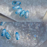 Třpytivé samolepky na nehty Summer Water Waves Starry Nail Art Fantasy Mořská voda Waves Designy nehtů Samolepky na nehty Mořská voda Waves Příslušenství na nehty Nail Art