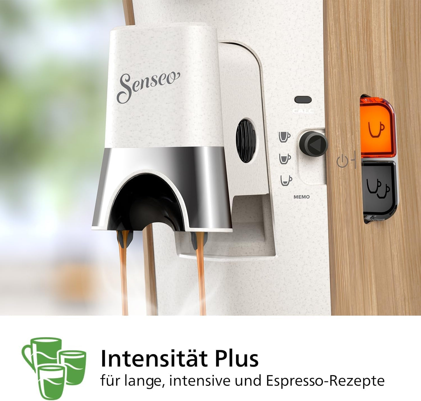 Espresso kávovar s kapslemi PHILIPS Senseo Select - Intensity Plus, s funkcí Memo na 3 kávové speciality, Crema Plus, ekologický výrobek, vysoká kvalita, hedvábně bílá (CSA240/05)