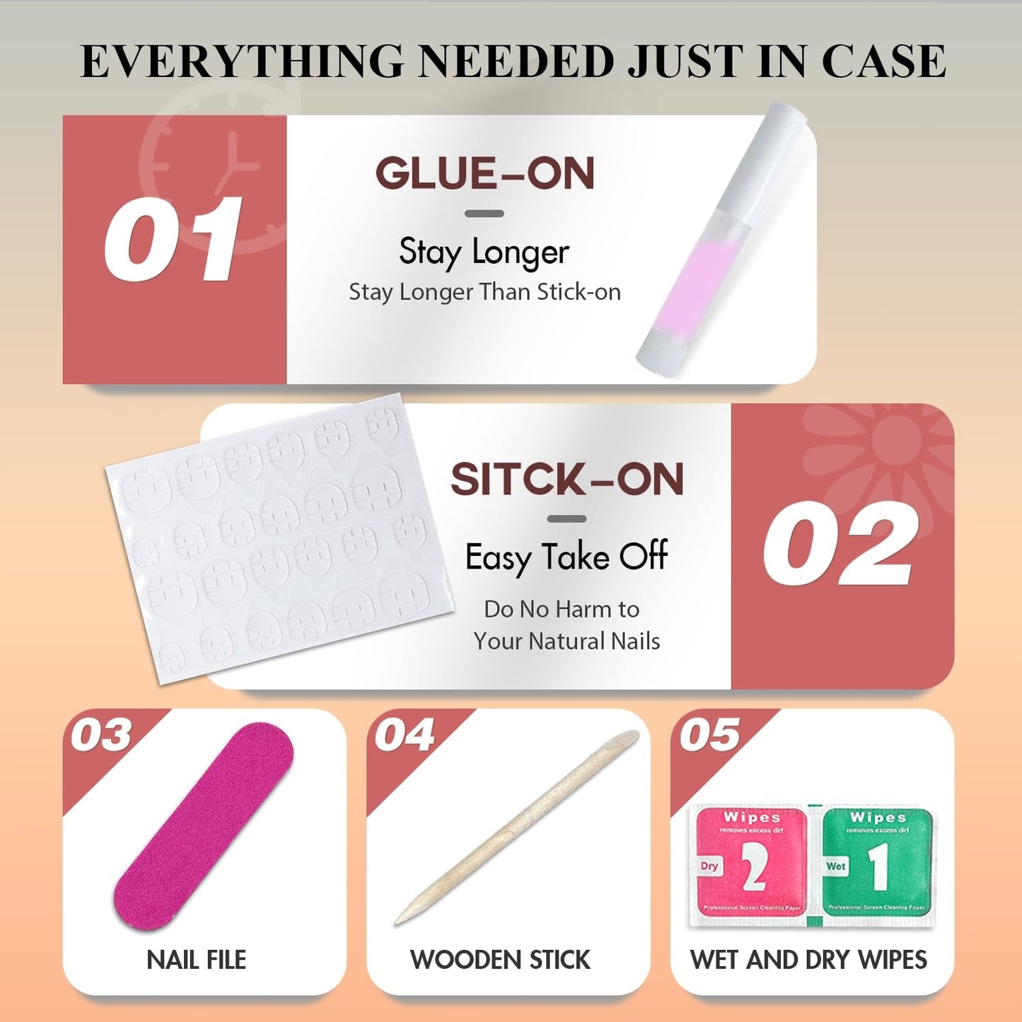 Krátké falešné nehty s francouzskou špičkou – 30 kusů černých nehtů k nalepení na krátké čtvercové nehty, falešné nehty s francouzskou špičkou s lepidlem, sada umělých nehtů hranatých pro ženy