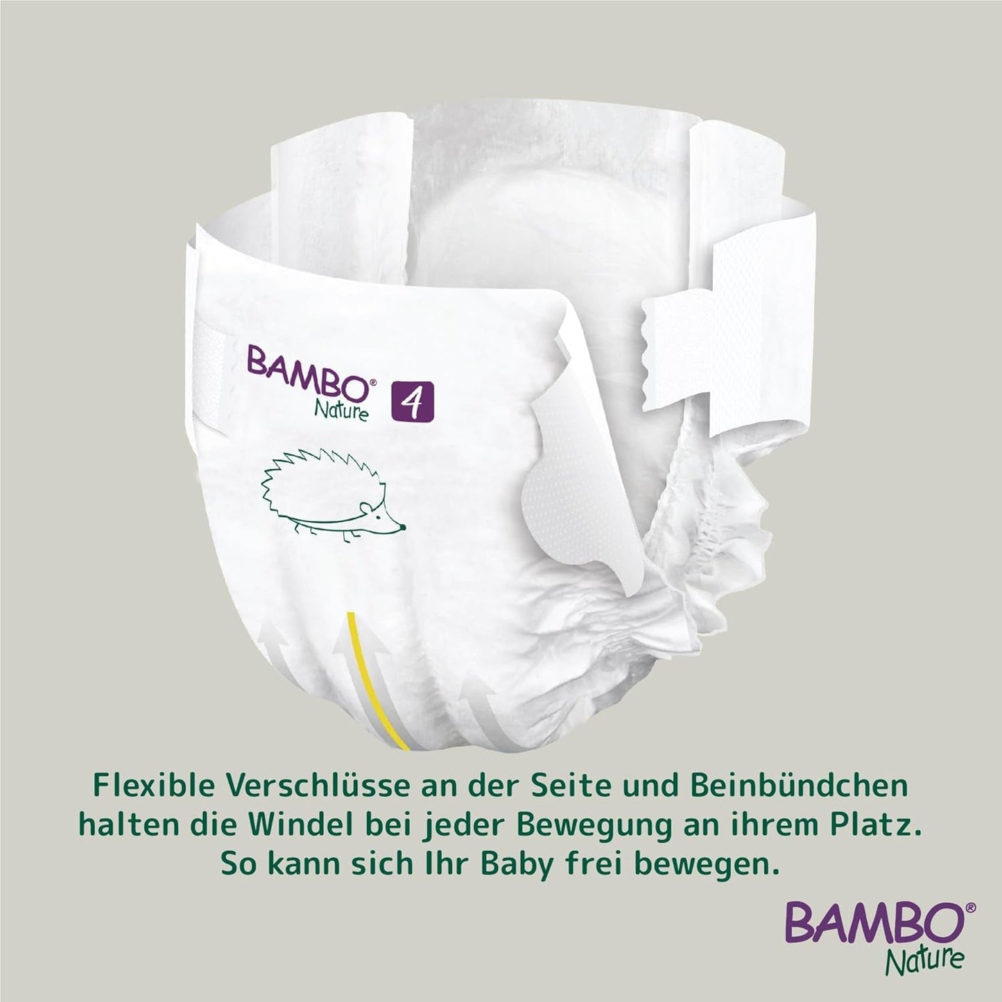 Bambo Nature plenky pro miminka, velikost 4 (7-14 kg), 144 ks, měsíční box | Prémiové plenky s vylepšenou ochranou proti protečení | Maximální pohodlí a svoboda pro aktivní děti | Dermatologicky testované plenky