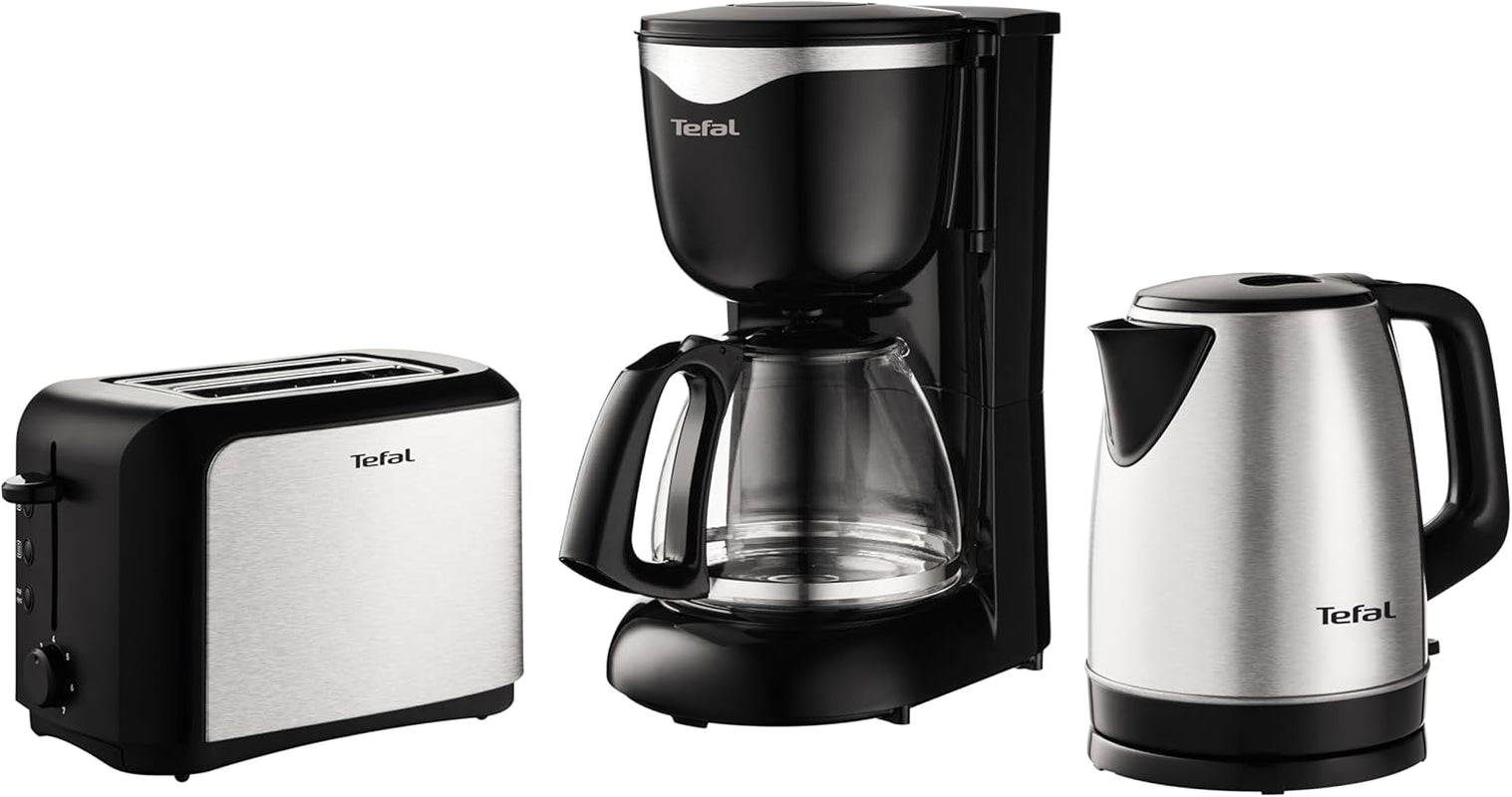 Tefal CM3408 Skleněný mini kávovar (600 W, 6 šálků) černý/nerezová ocel, CM340811