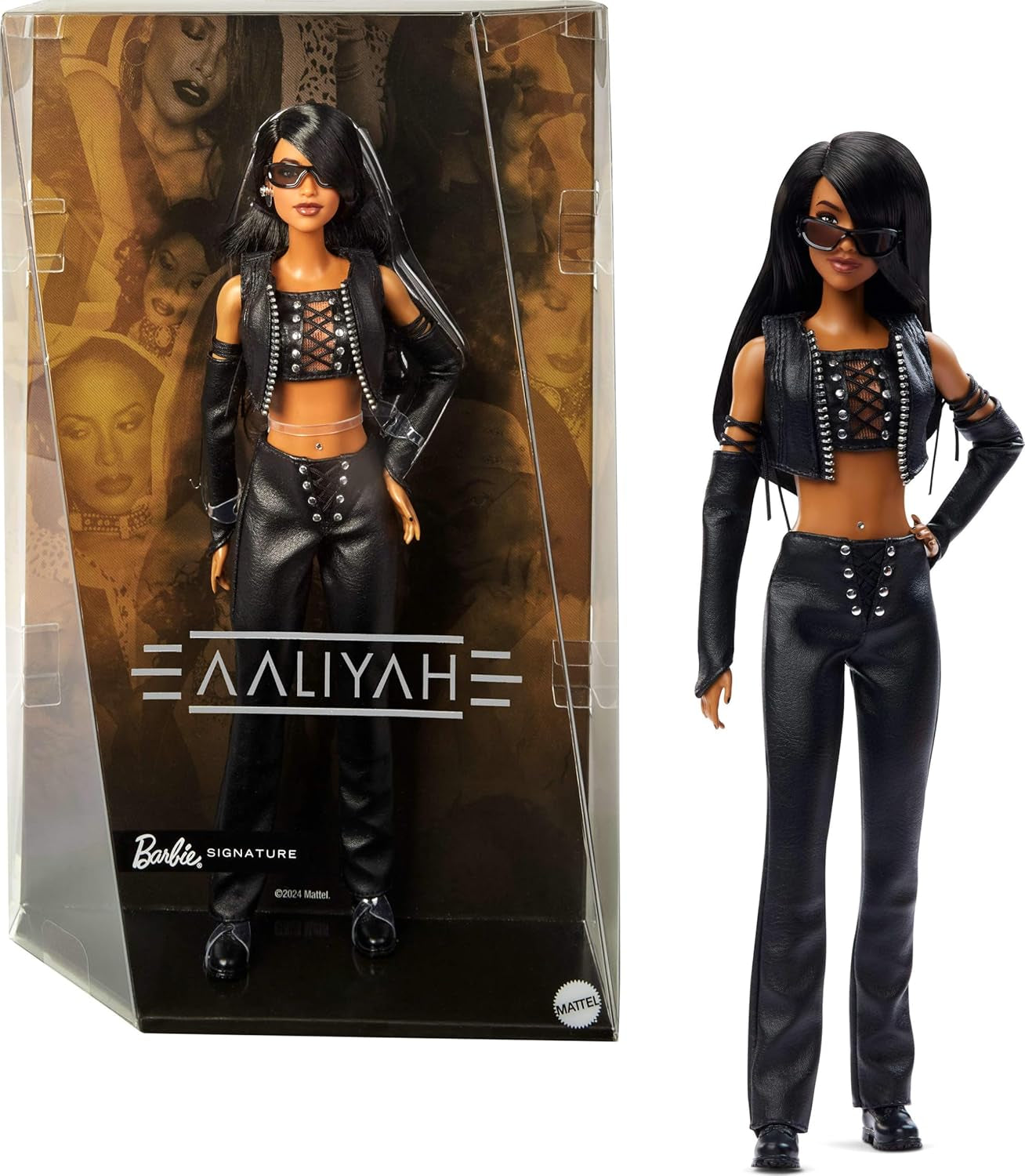 Sběratelská panenka Barbie Aaliyah v černé umělé kůži inspirovaná hudebním videem jeden z milionu HRM80