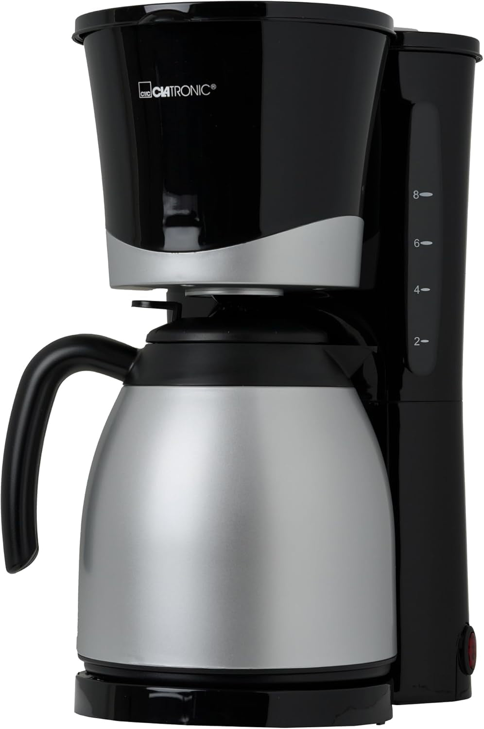 Kávovar Clatronic® s termoskou | na 8-10 šálků kávy | bez teplotních ztrát | kávovar s filtrem | 1 litr | Espresso | Filtrační kávovar s termoskou | KA 3327 černá