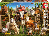 Educa - Puzzle 500 dílků pro dospělé | Neposlušná hospodářská zvířata. Rozměry: 48 X 34 cm. Obsahuje lepidlo na puzzle Fixpuzzle. Na 11 let (19905) Puzzle Naty Shop Výchozí název