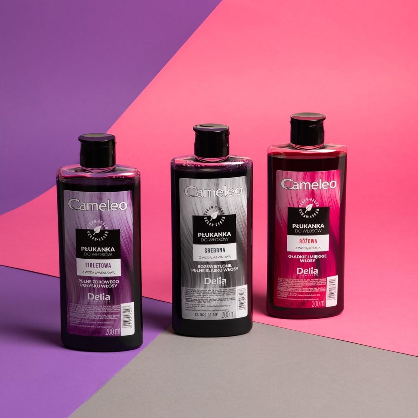 Cameleo - Růžová voda Růžové vlasové tonikum Bez žlutého odstínu Polopermanentní barva na vlasy - pro blond a šedivé vlasy - Barva a péče - Bez parabenů | 200 ml barva na vlasy Naty Shop