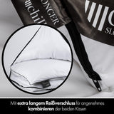 Polštář 80X80 Cm - design 2v1 - polštář v polštáři - velký prodyšný a pratelný polštář na spaní a 100% vegan - 2 polštáře 3 možnosti - polštář s náplní 600G a 1200G standardní polštáře Naty Shop