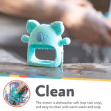 Nuby - silikonová dentální rukavice, BPA Free, modrá koala, 3 měsíce a více