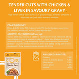Wellness CORE Tender Cuts 6 x 85g, Chicken Selection Mix - Mokré krmivo pro kočky, jemné kousky v omáčce, bez obilovin, přírodní, hypoalergenní, bohaté na bílkoviny, vysoký obsah masa