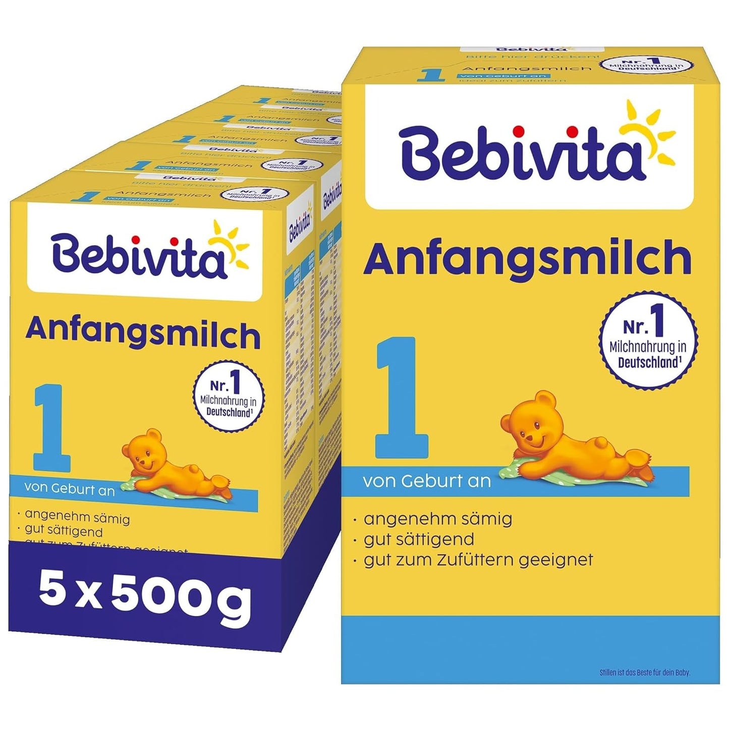 1 sušené mléko pro kojence, od narození, (5 x 500 g)