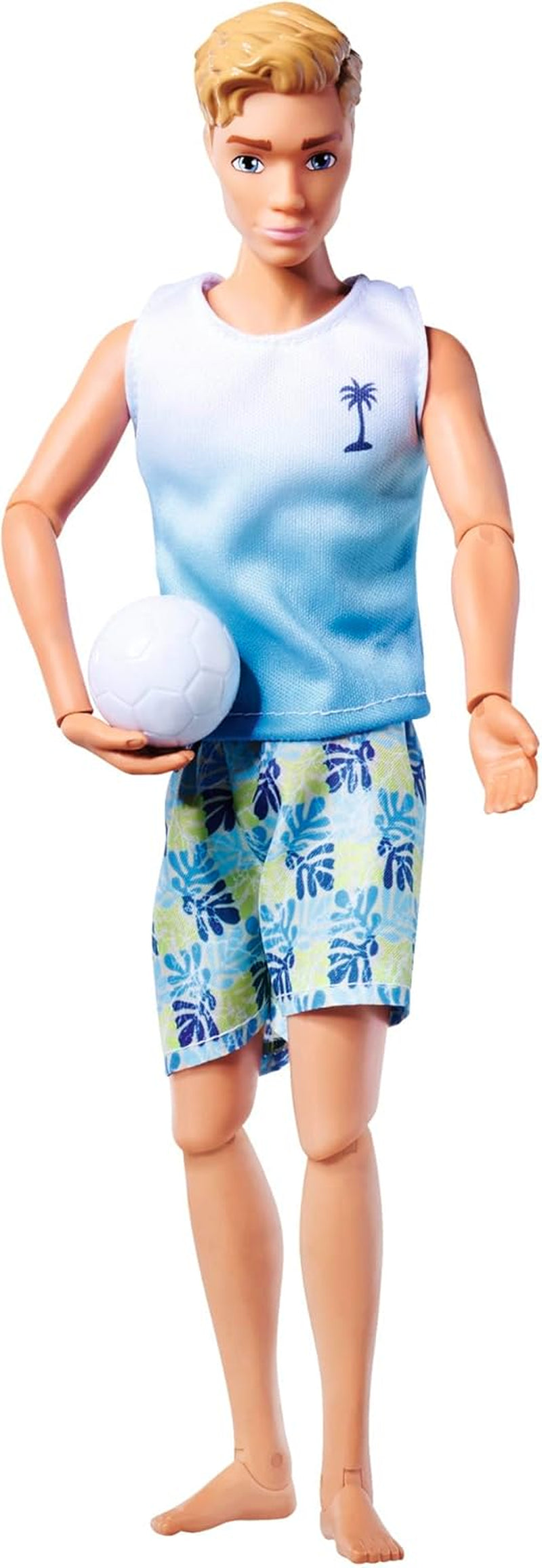 Simba Steffi Love Beach Panenka Kevin, Kevin v plavkách s tričkem a volejbalem, plně kloubový, 30 cm, věk 3+