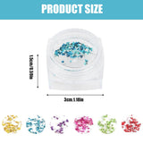 EYVRPAU 6 Stück Nail Art Sada květin Dekorace, Gelnägel Zubehör 6 Farben, Nail Art Aufkleber Trockene Blumen Kit Getrocknete Blumen Zubehör Set DIY Nageldekoration