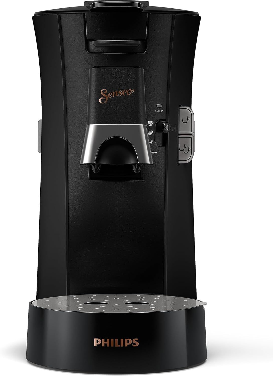 Espresso na kapsle PHILIPS Senseo Select s volbou intenzity kávy a funkcí paměti, vyrobeno z recyklovaného plastu, barva: černá (CSA240/60)