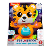 Fisher-Price Baby a Batole Beat Bande Lern & Tanz Tiger Justin Vzdělávací hračka se zvuky a světly pro děti od 9 měsíců, německá edice, HYL31 Baby Toys Naty Shop