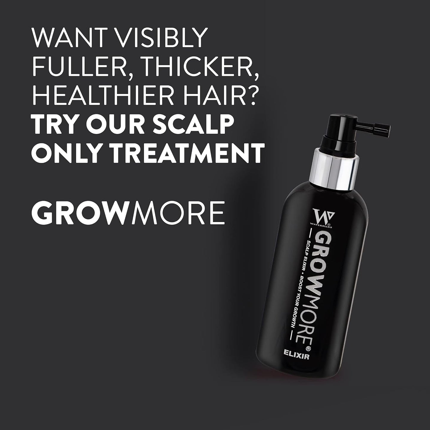 Watermans Grow More Elixir Sérum pro růst vlasů - Posiluje vlasové kořínky - Podporuje růst vlasů - Pro ženy a muže Péče o vlasy Naty Shop