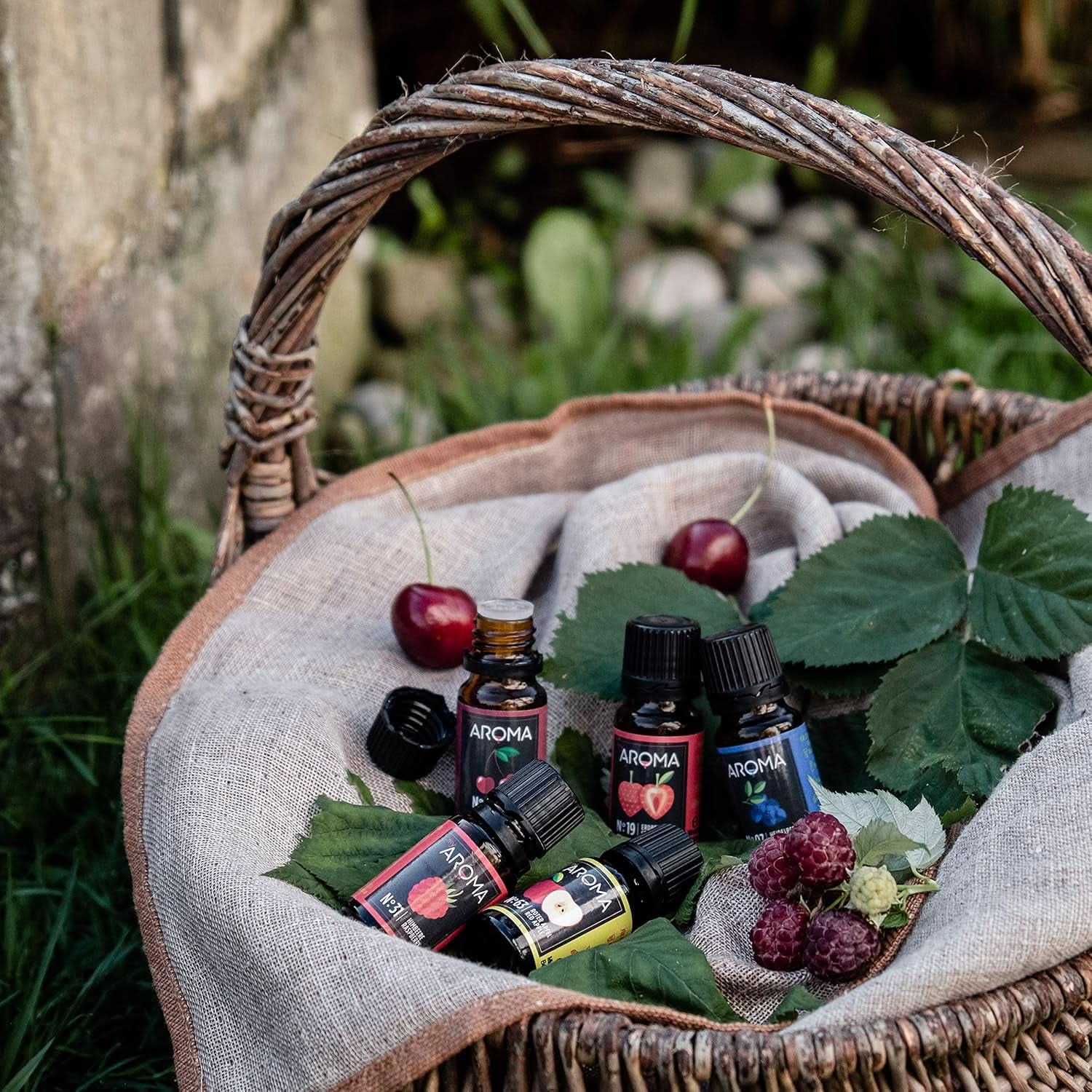 Myarom | Sada: Forest & Meadow - Čistá přírodní příchuť s příchutí ovoce a příchutí ovoce (5 x 10 ml) | Sladidla Naty Shop bez cukru a neslazená