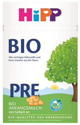 Bio kojenecké mléko HiPP PRE (4 x 600 g), od narození, obsahuje pouze laktózu jako sacharid v nejlepší bio kvalitě