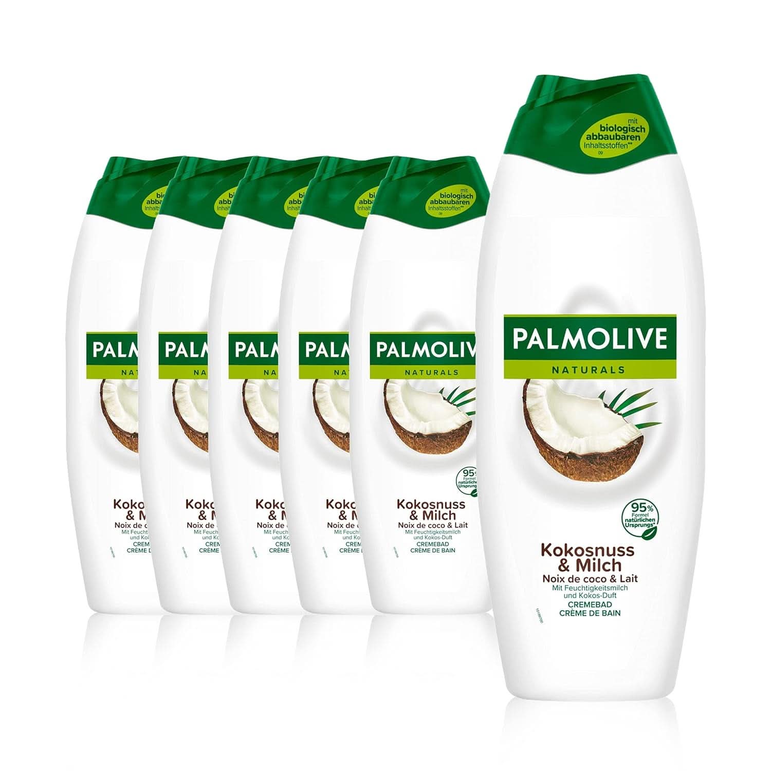 Palmolive Naturals Coconut & Milk sprchový gel, 6 x 250 ml Naty Shop sprchový gel a koupel