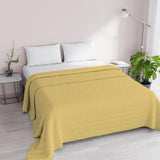 Letní přikrývka Satin Stripes, polyester, krémová, 260X250 Cm Přikrývky a přikrývky Naty Shop Yellow 260X250 Cm