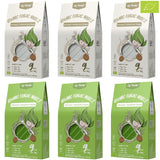 Elf-Family 6 krabiček (12 ks) Organické konjacové nudle Shirataki Ultra Low Carb Veganské Bezlepkové – 1,62 kg, Bez sacharidů/Keto/Nízkokalorické/Bez tuku/Bez cukru instantní nudle – Špagety a Fettuccine