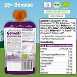Pumpkin Organics Bio Gemüse-Getreide-Quetschie Kürbis, Birne, Apfel, Pflaume, Hafer ohne Zuckerzusatz¹ - ab 8 Monaten - als Snack nebo Beikost für unterwegs (100 g)