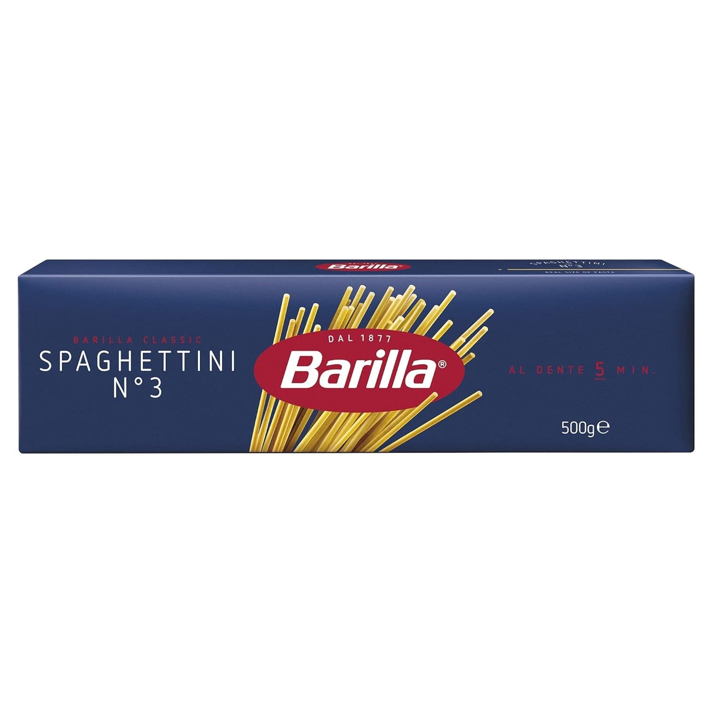 Barilla Pasta Klassische Spaghetti n.5 aus vysoce kvalitní Hartweizen immer al dente, (1 x 500 g), bez chuti