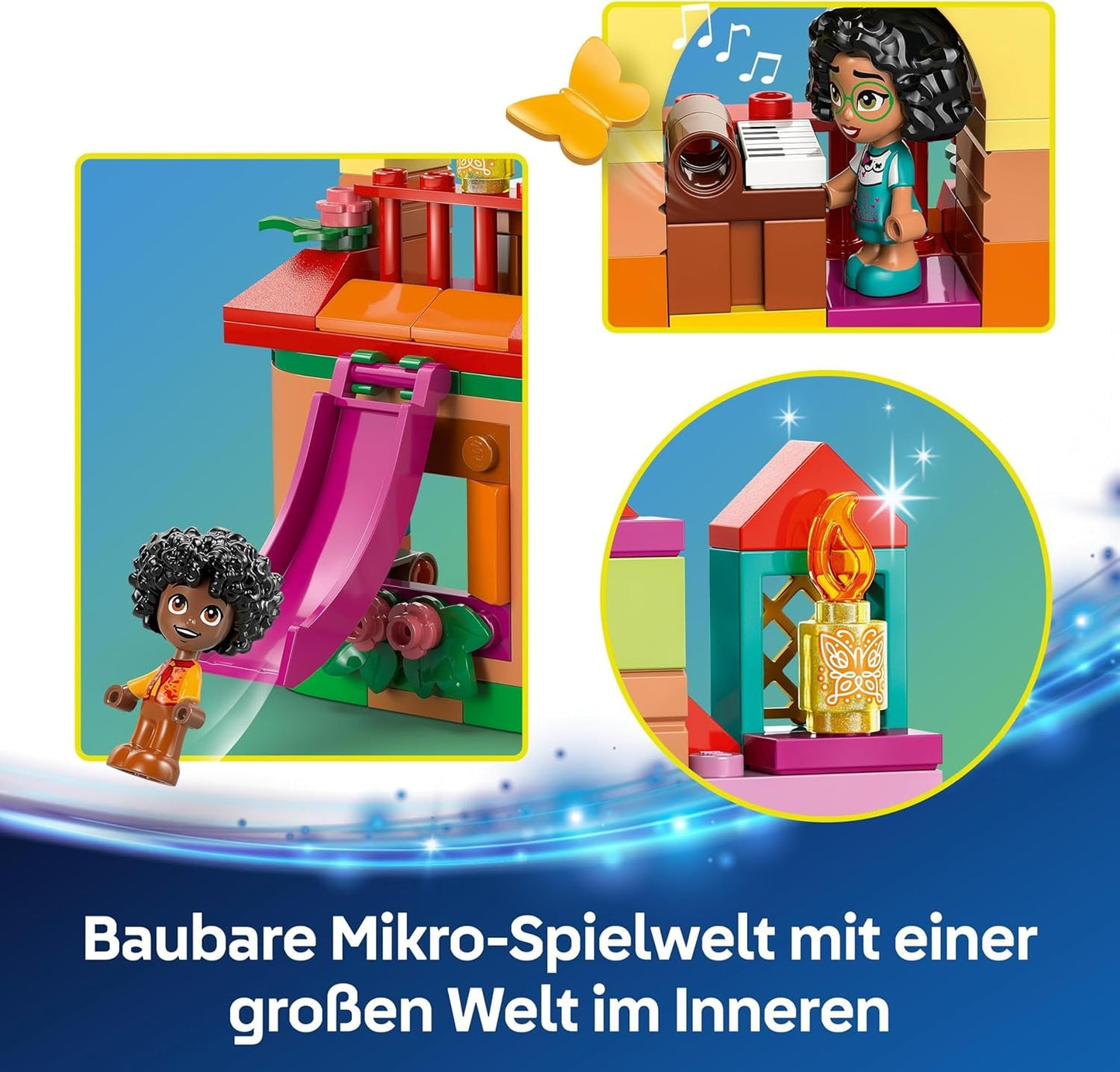 LEGO Ç€ Disney Encanto Mini House, stavebnice pro dívky od 5 let, fantasy hračka a stavebnice s panenkami Mirabel a Antonio Mini, figurkou Kapybary a klíčem 43261 Stavebnice Besuche den LEGO-Store