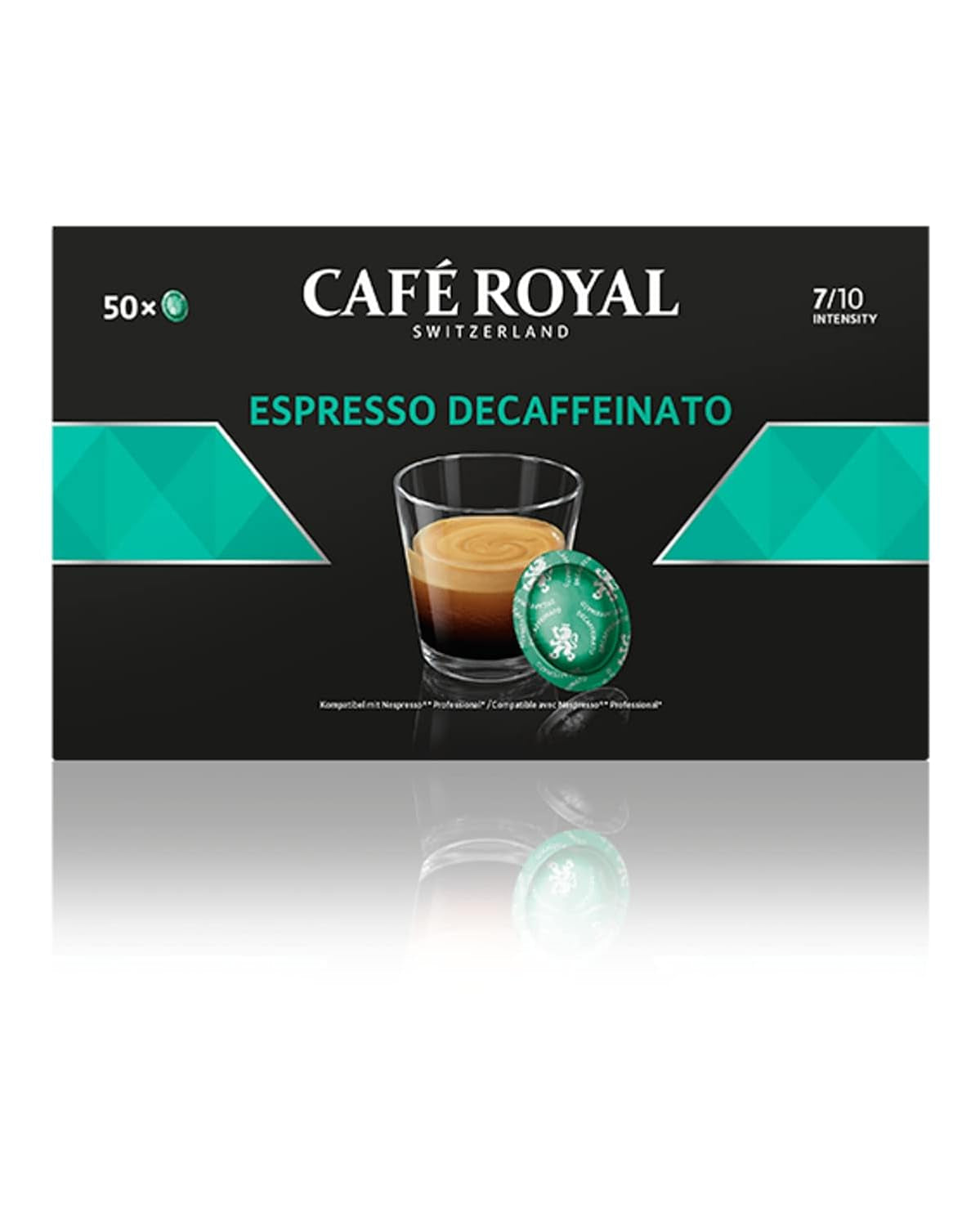 Espresso Forte 50 Pads pro profesionální Nespresso kávovar - 7/10 Intenzita - UTZ-zertifiziert & Espresso Decaffeinato 50 Pads pro profesionální Nespresso kávovar - 7/10 Intenzita