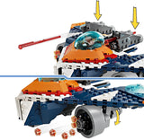 LEGO Marvel Rockets Spaceship vs. Ronan sestavitelná sada vesmírné lodi Guardians of the Galaxy Postava superhrdiny Dárek pro chlapce a dívky 8 let 76278 Stavebnice Besuche den LEGO-Store