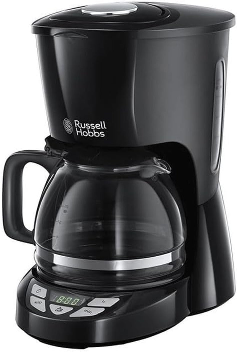 Kávovar Russell Hobbs [Digitální časovač, sprchová hlavice pro optimální extrakci a aroma] Textury+ (1 až 12 šálků, 1,25 l skleněná karafa, ohřívací deska, systém proti odkapávání) Filtrační kávovar 22620-56