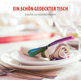 alpina Geschirrset 8 osob - 40 řad Steingut Geschirr - Teller Set mit Speiseteller, Schalen und Kaffeebecher - Camping Geschirr - Mikrowelle- und Spülmaschinengeeignet - Weiß