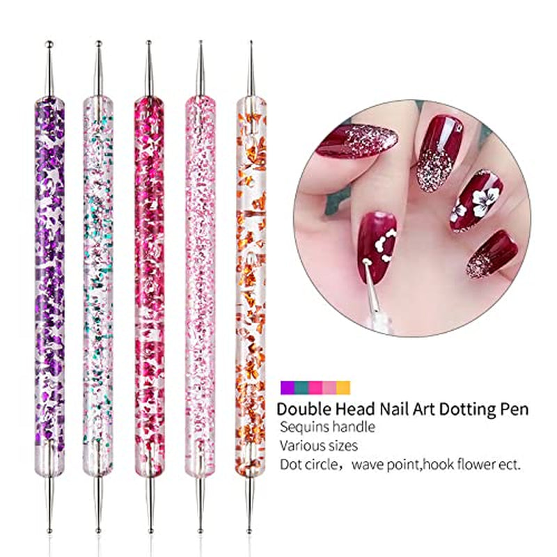 Sada nail Art Pinsel Pinsel, 20ks Nageldesign Malerei Pinsel, Professionelle Nail Art Design Pinsel, Nail Fine Liner Pinsel, růžová