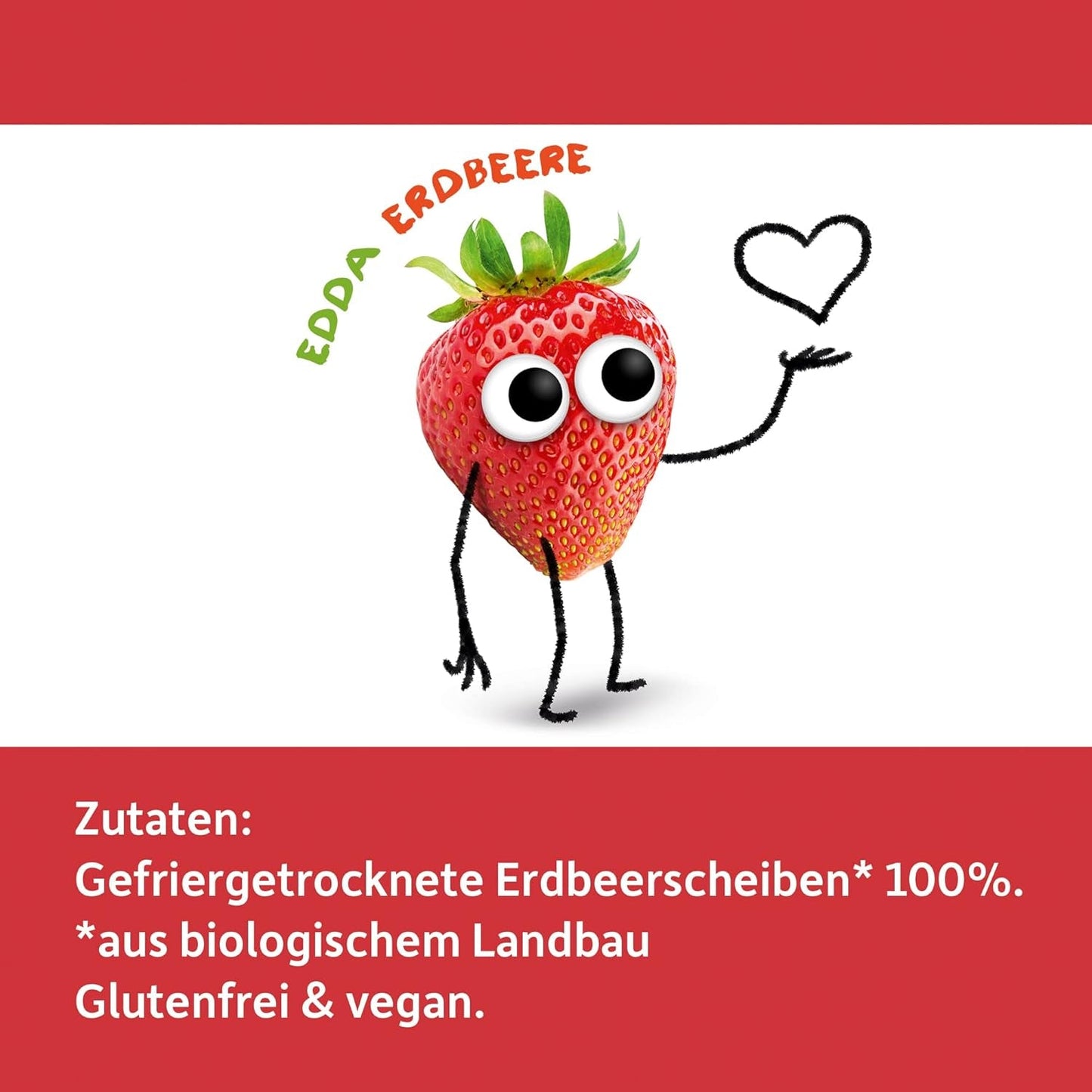 FRECHE FREUNDE Bio jahodové chipsy, mrazem sušené ovocné chipsy, přírodní sušené ovoce nakrájené bez přidaného cukru, veganské, bez laktózy, bez lepku, balení 12 ks (12 x 12 g)