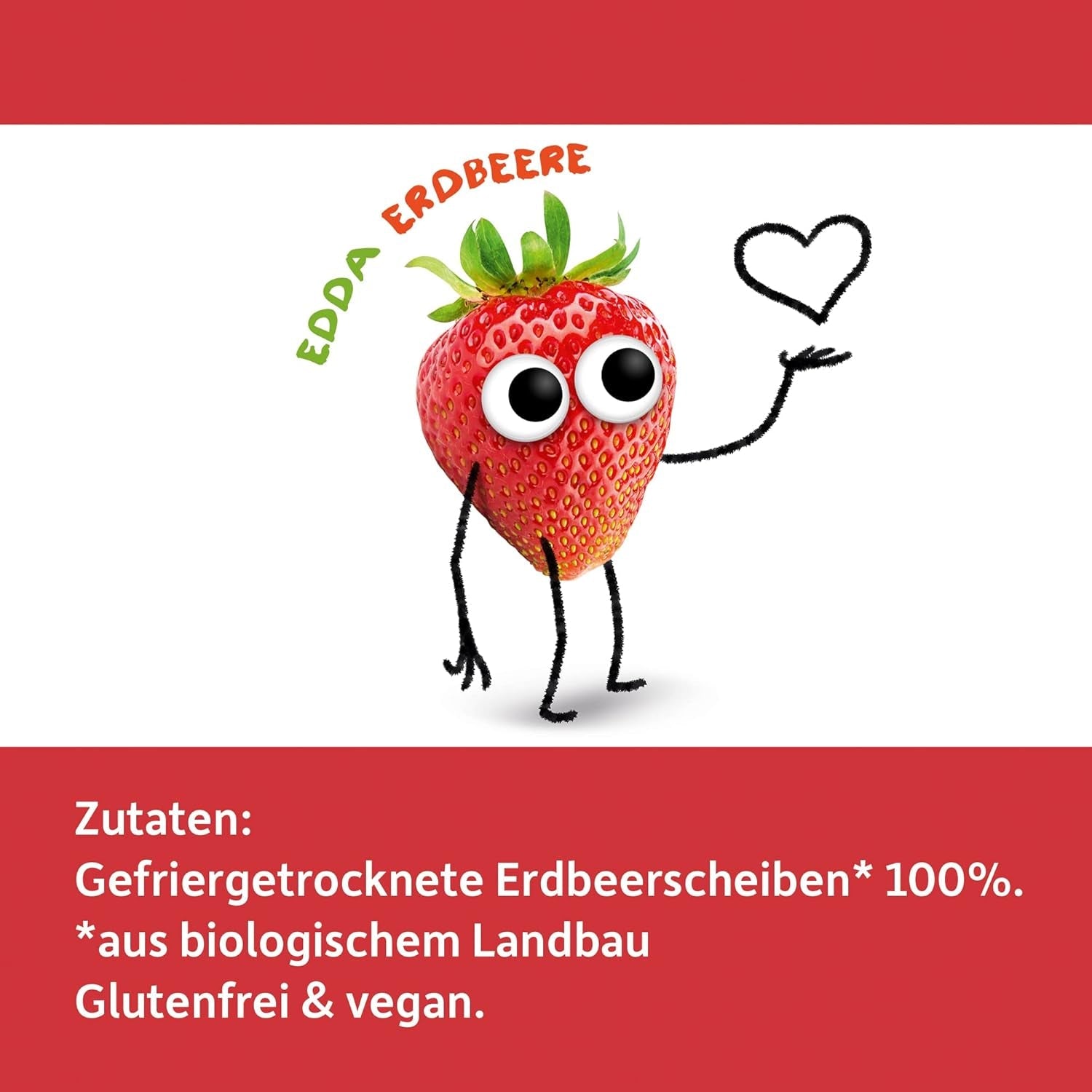 FRECHE FREUNDE Bio jahodové chipsy, mrazem sušené ovocné chipsy, přírodní sušené ovoce nakrájené bez přidaného cukru, veganské, bez laktózy, bez lepku, balení 12 ks (12 x 12 g)