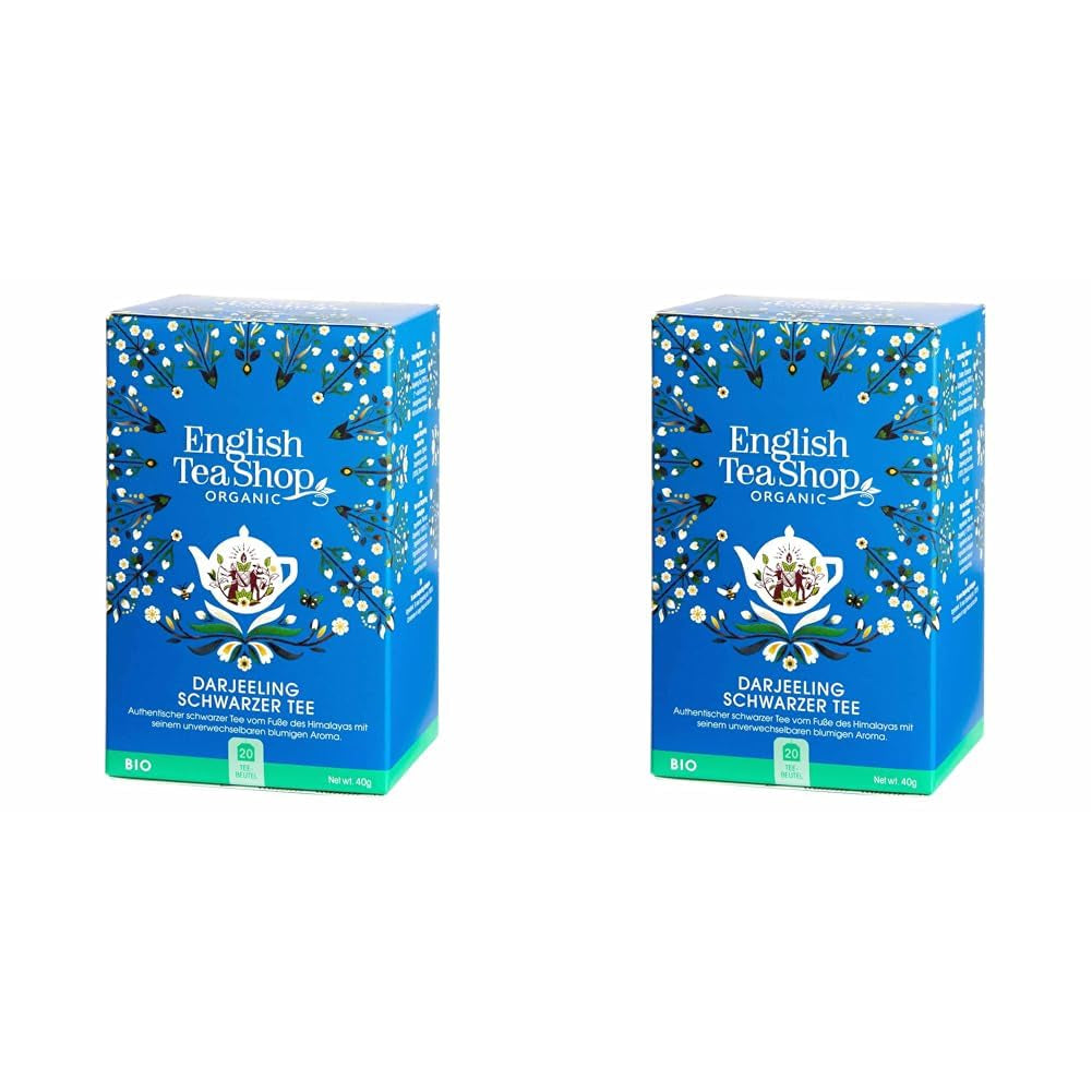 ETS - černý čaj Darjeeling, BIO, 20 čajových sáčků (balení po 2)