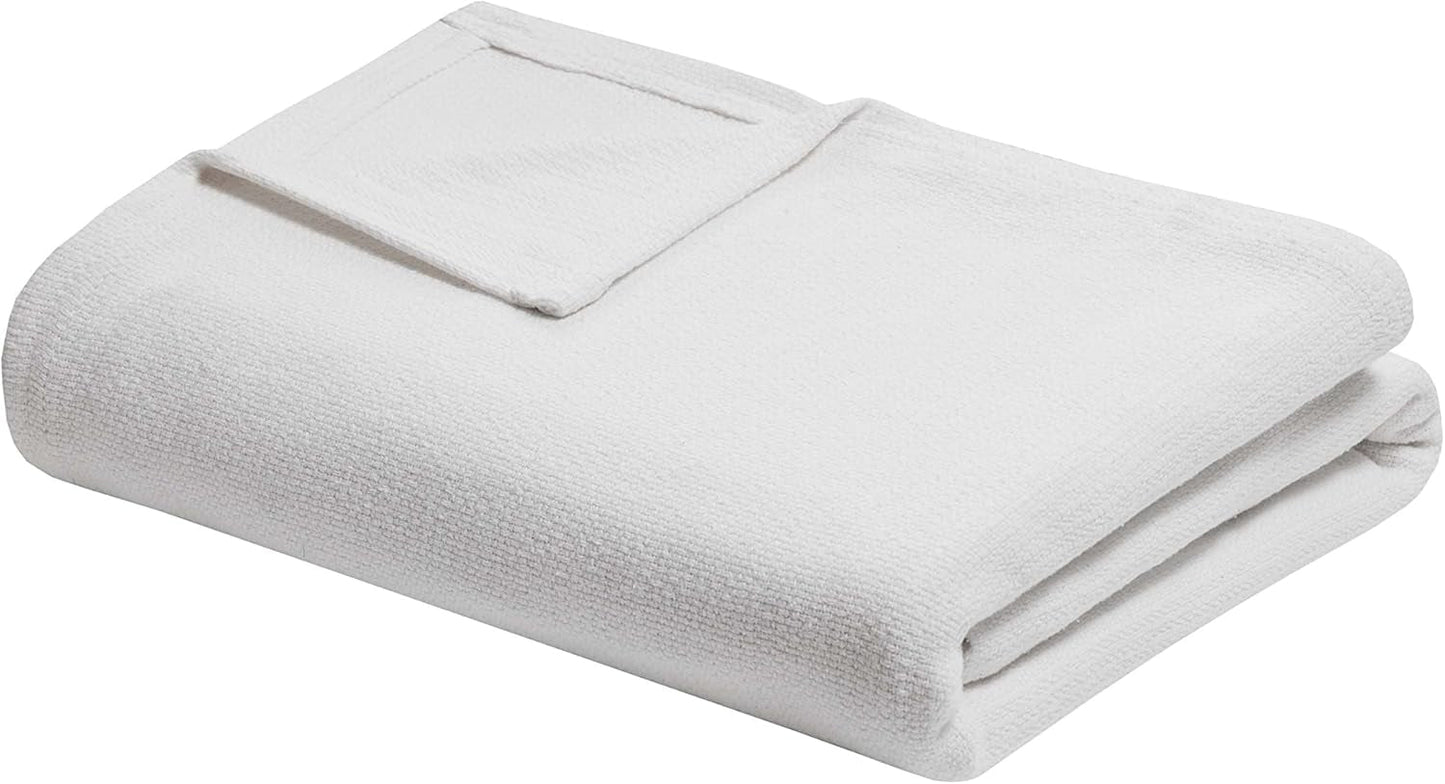 Madison Park Freshspun Wicker Twin Grey Bavlněná deka Postele a deky Madison Park King krémové barvy