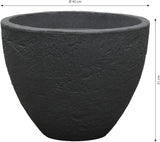 Dehner Stone hrnec, Ø 40 cm, výška cca. 31 cm, plast, antracit