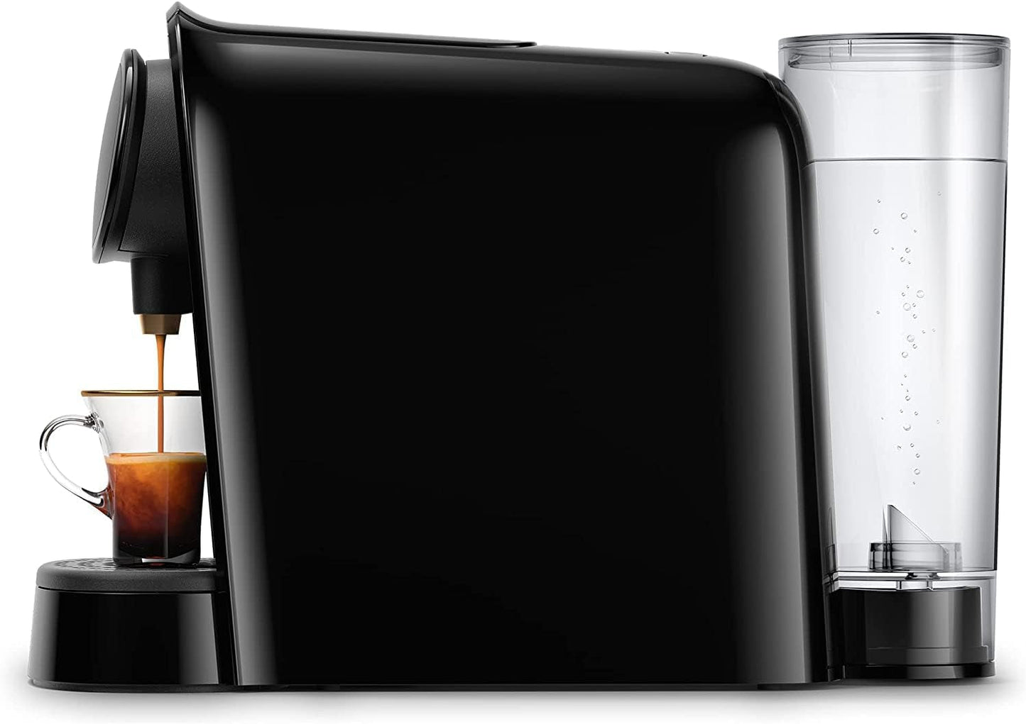 Kávovar na espresso na kapsle PHILIPS LM8012/60 – dvě dávky, dvojité potěšení, 1 nebo 2 šálky, Ristretto, Espresso, Lungo nebo Grand Café Long, dvojitá kapsle, originální kvalita espressa, klavírní černá