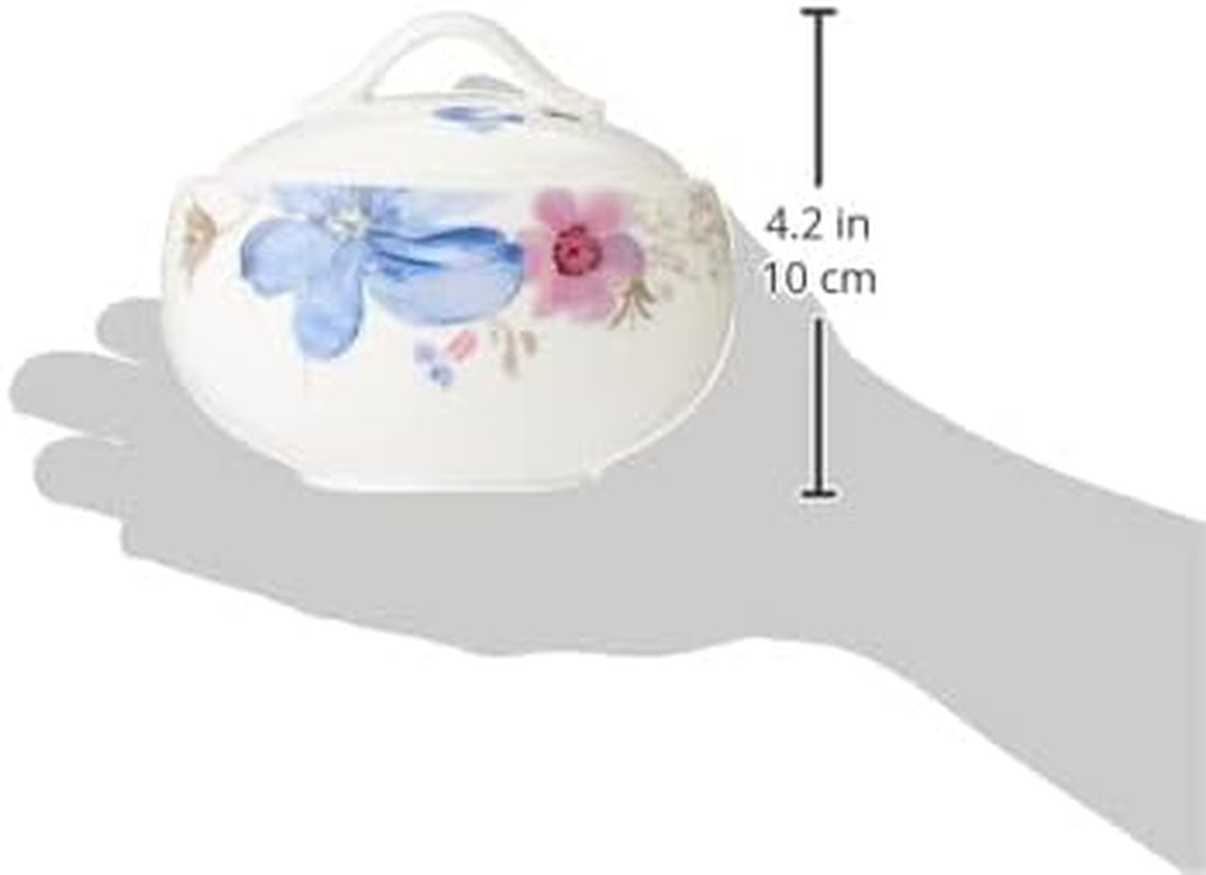 Villeroy & Boch Mariefleur Gris Basic cukřenka, prémiový porcelán, bílá/vícebarevná