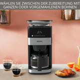 Krups Espresso kávovar KM8328 mletí s mlýnkem | 24hodinový časovač | Nádoba na obilí 180 g | Kapacita 1,25 l až pro 15 šálků kávy | Funkce automatického vypnutí | 3 nastavení mletí | Černý