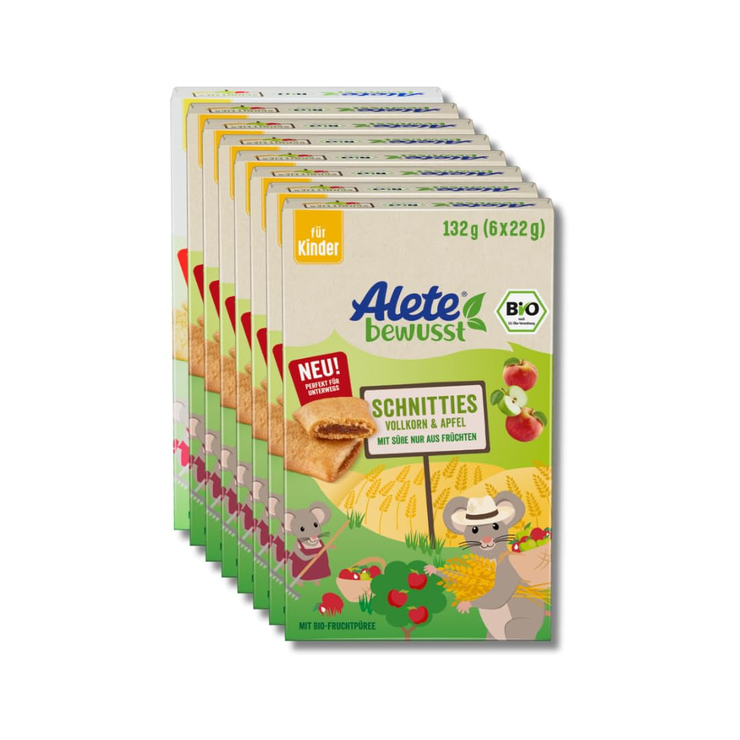 Alete celozrnné jablko krájené bio koláče 8 x 132 g