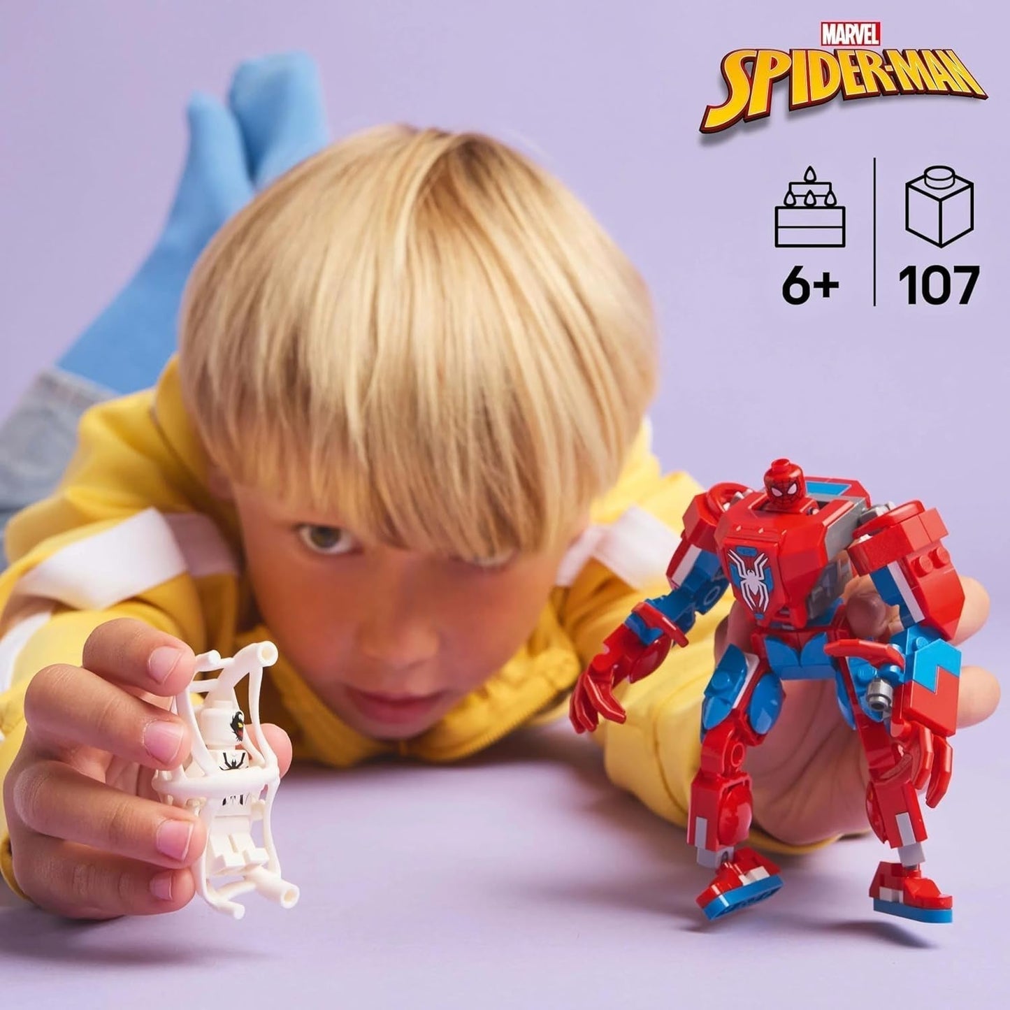 LEGO Marvel Spider-Man Mech vs. Anti-Venom - Superhrdinská hračka se 2 minifigurkami - Akční figurka s pohyblivými pažemi, nohama a prsty - Dárek pro chlapce a dívky Věk 6+ 76308 Stavebnice Besuche den LEGO-Store