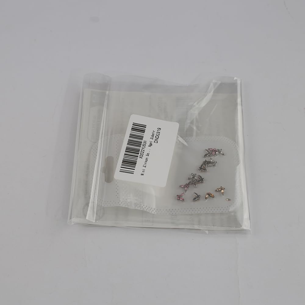Mini Butterfly Zirkonové řetízky na klíče na nehty Y2K Bílá šampaňská Růžová drahokamu Crystal Butterfly Key Chains Nehty 3D Butterfly Design nehtů Klíčenky Butterfly Nails Dekorace Nail Art Klíčenky Nehtové doplňky
